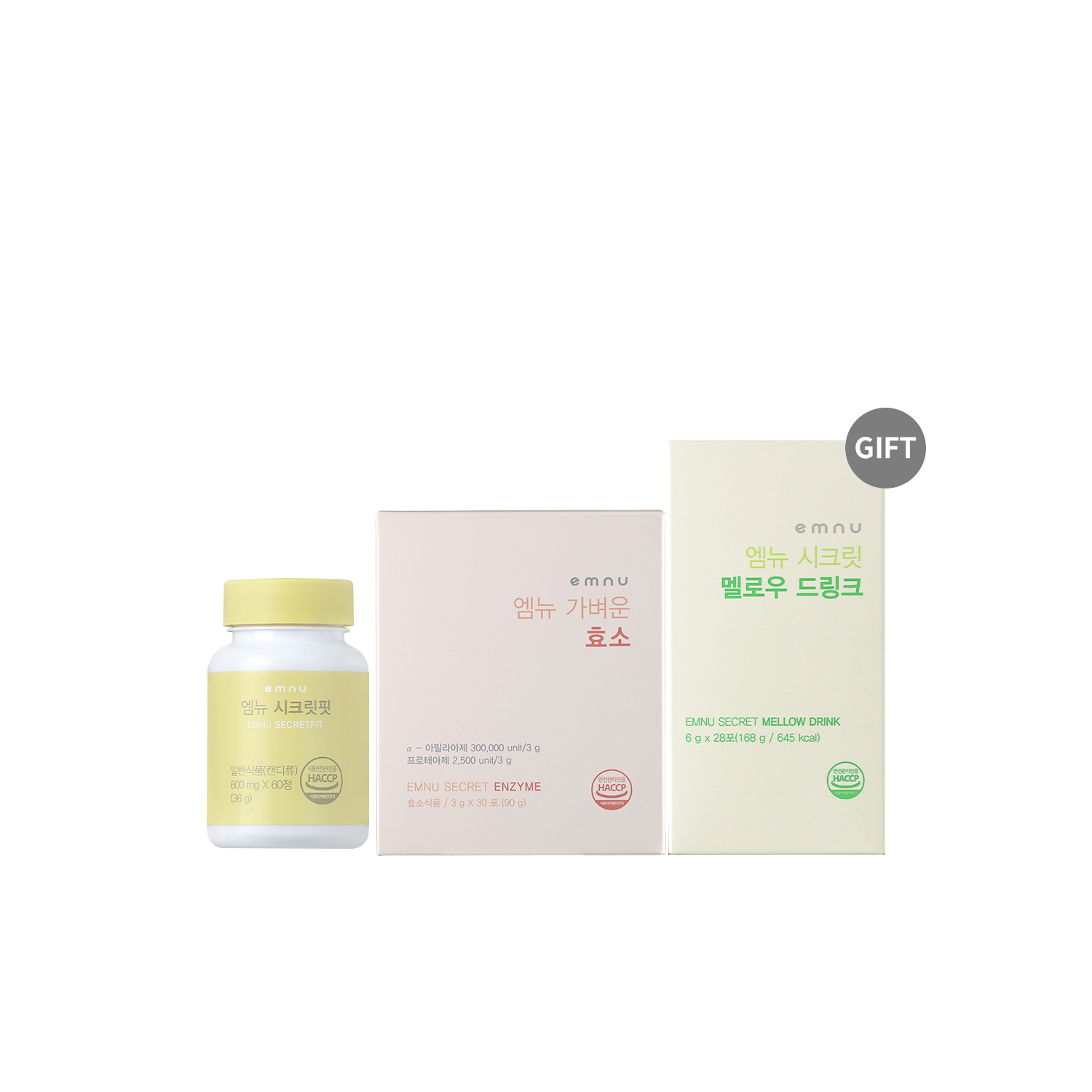 [5월 순환 선물세트] 엠뉴 가벼운 효소 + 시크릿핏(멜로우 드링크 28포 증정)